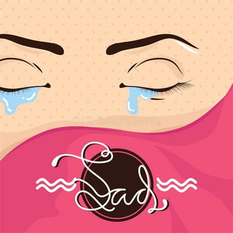 a word sad with woman crying illustration stock vector illustration of human ladies 184291517