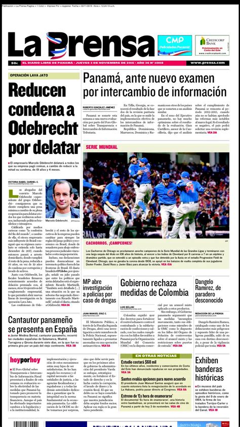 La Prensa Panamá on Twitter Esta es la portada de la edición impresa de prensacom del jueves