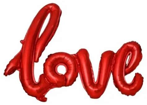Red Air Love Cursive Foil Balloon Size 32 Inches At Rs 30piece In Surat