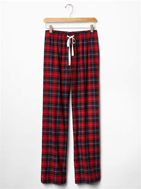 Gap Christmas Plaid Flannel Pants In Red Classic Tartan Red Lyst