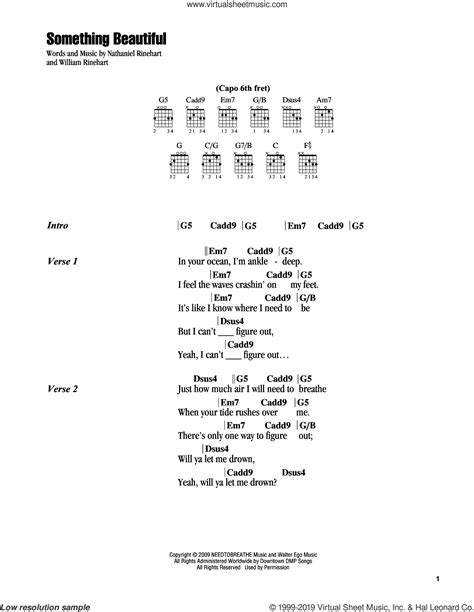 Something Beautiful Sheet Music For Guitar Chords Pdf