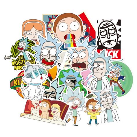 50pcslot American Drama Rick And Morty Stickers Decal For Snowboard