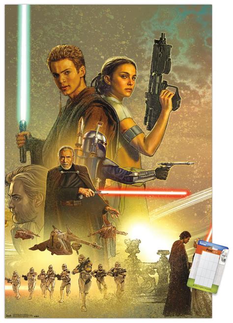 Star Wars Attack Of The Clones Celebration Mural Premium Poster And