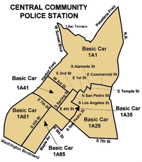 Los Angeles Police Department Patrol Area Maps Effective January 4 2009