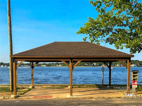 16x24 Lakefront Wood Pavilion | Lancaster County Backyard