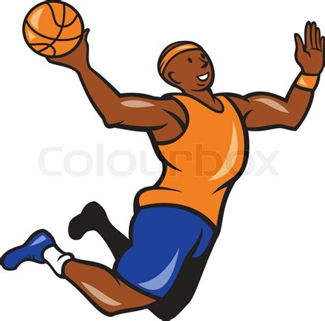 Illustration Of A Basketball Player Stock Vector Colourbox
