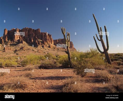 Superstition Mountain In The Lost Dutchman Mine Stock Photo Alamy