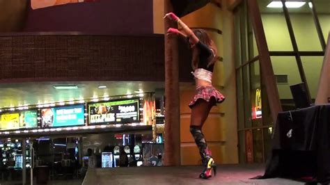 HOT Dancing Girl DJ On Fremont Street Downtown Las Vegas Nice Hot Body YouTube