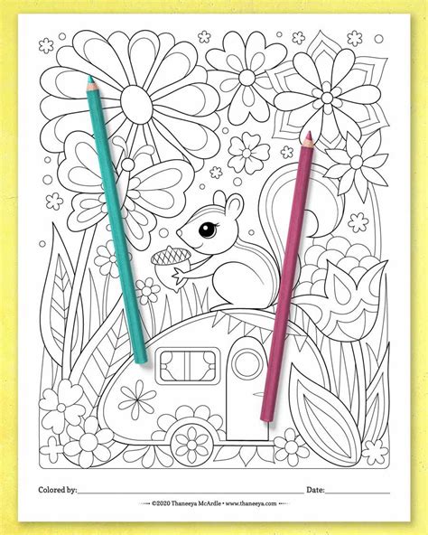 cute chipmunk coloring page from thaneeya mcardle s set of 10 printable whimsical worlds
