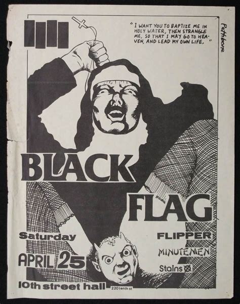 Black Flag Flyer Raymond Pettibon Gig Posters Band Posters Concert