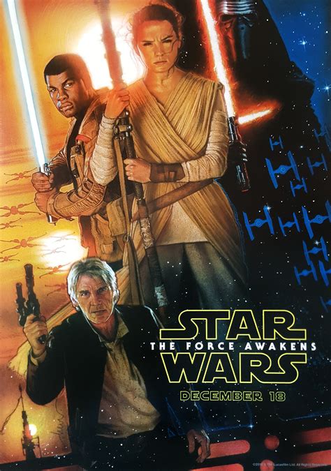 Official Star Wars Episode Vii The Force Awakens Poster By Drew