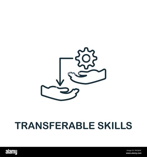 Transferable Skills Icon Monochrome Simple Project Management Icon For