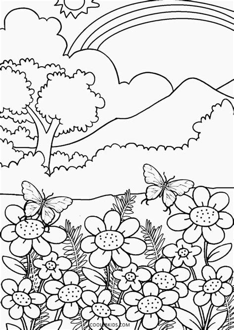 Girl crafting kids activity page to print. Printable Nature Coloring Pages For Kids