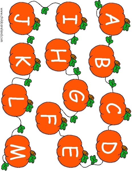 Pumpkin Patch Alphabet Match Worksheet For Kindergarten 1st Grade