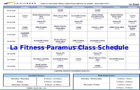 La Fitness Paramus Details Guest Pass Schedule And More