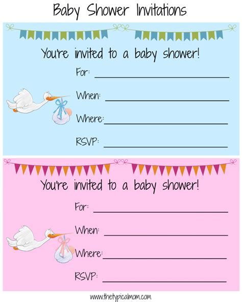 Printable Baby Shower Invitations Find A Free Printable