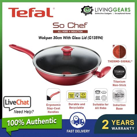 TEFAL Day By Day Wokpan Highly Non Stick 32cm G14398 SO CHEF Premium