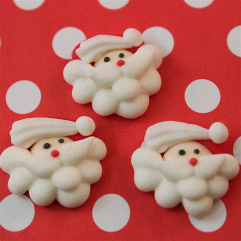 Santa Faces Royal Icing Sugar Pieces Christy Maries