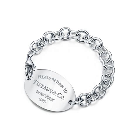 Return To Tiffany Ultra Oval Tag Bracelet In Sterling Silver Medium