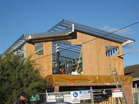 Boxspan Steel Skillion Roof Frame And Timber Wall Frames Skillion