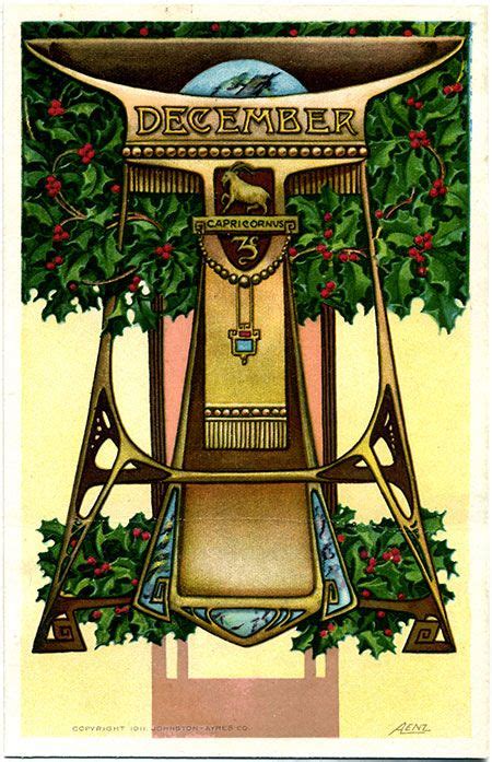 Birthstone Cards — Pala International Astrology Art Art Nouveau