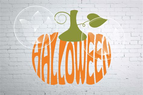 Digital Halloween Word Art  Png Eps Svg Dxf Halloween Pumpkin