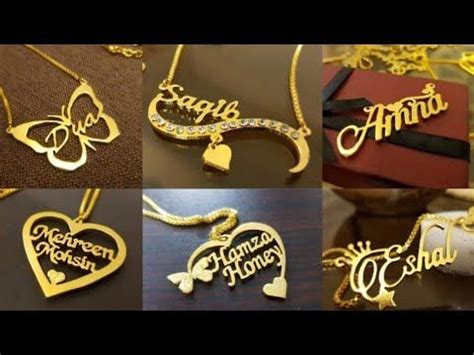 Necklace Name Design Letter Pendent Locket Design Gold Pendent Arabian Art Indian Fashion