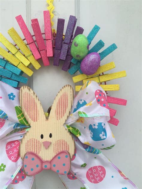 22 Easter Clothespin Wreath Ideas The Funky Stitch