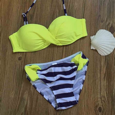 Cathalem Tummy Concealing Swimsuit Bikini Two Bikini Vintage Hight Up Suit Padded Push Swimwear