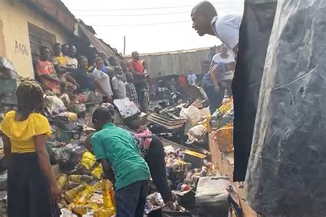 millions lost as fire guts nyanya market in abuja photos video