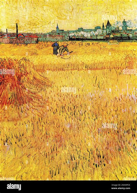 Vincent Van Goghs Wheat Field With View Of Arles 1888 Famous