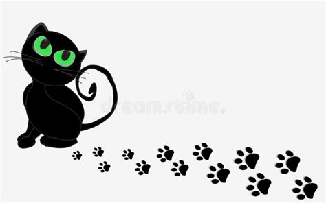 Two Black Cats Stock Illustration Illustration Of Lying 7892049