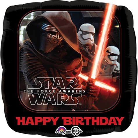 Star Wars Happy Birthday Foil Balloon 18 Each