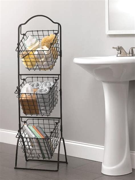 Wire Basket Storage Bins Organizer Rack Fruit Vegetable Stand 3 Tier