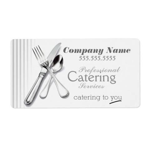 Professional Catering Services Custom Labels Zazzle Custom Labels