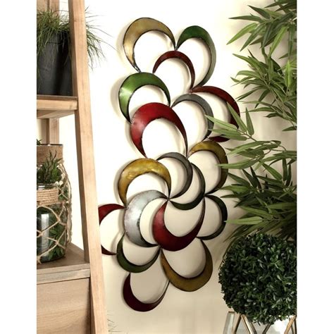 Decmode Large Multi Colored Abstract Metal Wall Decor