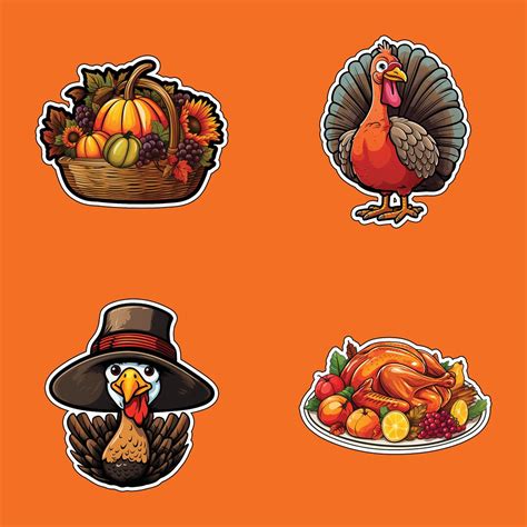 Thanksgiving Sticker Bundle Etsy