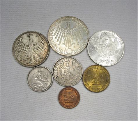 Lot Of 7 Vintage Foreign German Coins 1950 1976 Ag205 Etsy In 2020