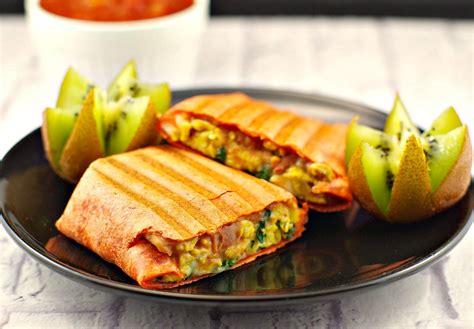 Healthy Mediterranean Breakfast Burritos Vegetarian