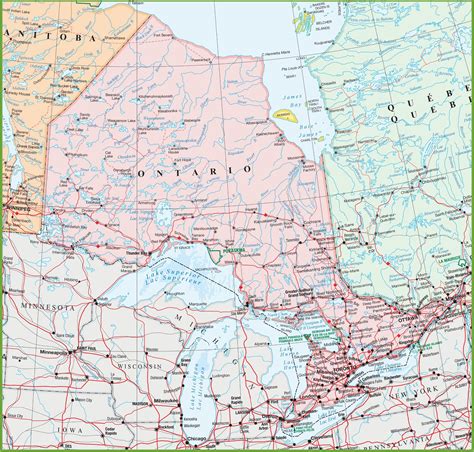 Map Of Western Ontario Canada Secretmuseum