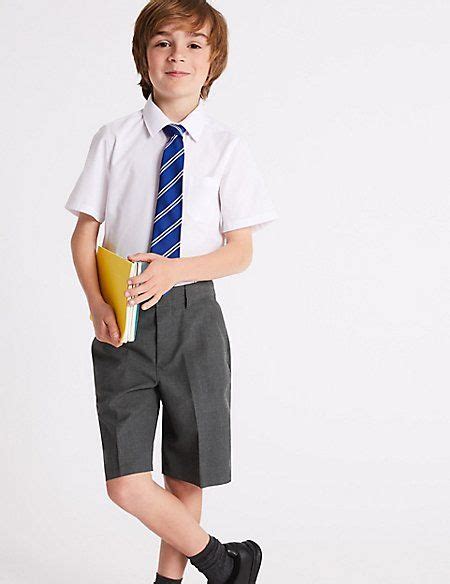 2 Pack Boys Plus Easy Dressing Shorts School Shorts Kids Photography