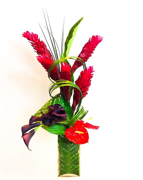 Modern Tropical Floral Arrangement Designed By Steven Bowles Creative Floral And Event Designs