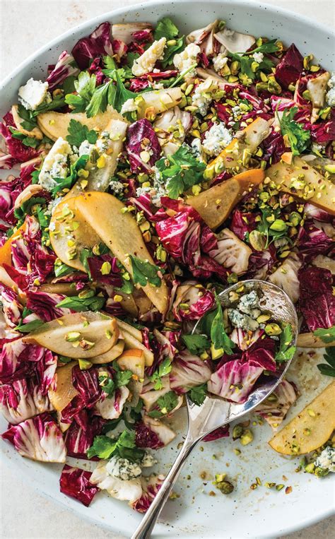 Radicchio Salad With Pear Parsley And Blue Cheese Americas Test