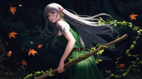 Elf Anime Girl Fantasy 4k 1601n Wallpaper Pc Desktop