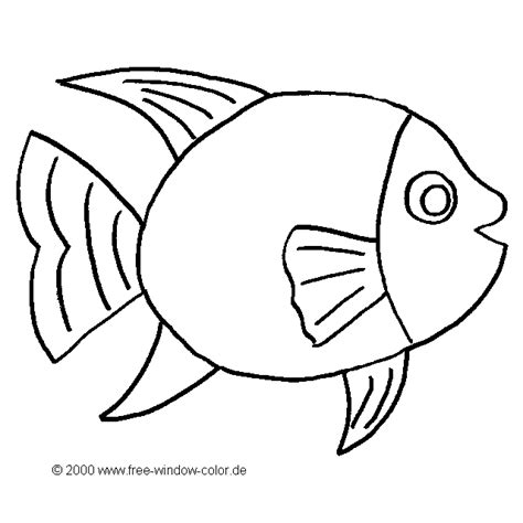 Ausmalbilder kostenlose zum ausdrucken und ausmalen für kinder, jugendliche, erwachsene und senioren. Ausmalbild Fisch Einfach