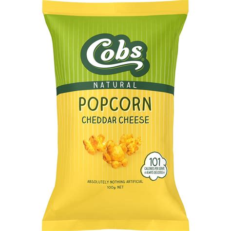 Cobs Natural Popcorn Cheddar Cheese 100g Woolworths