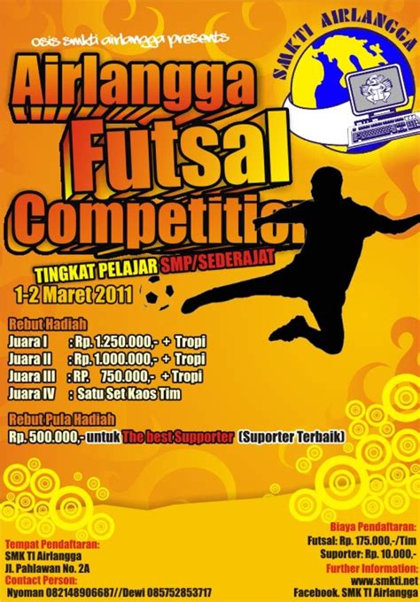 Contoh Spanduk Turnamen Sepak Bola Contoh Brosur Dan Kokarde Futsal