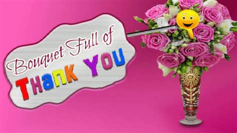 Thank You Greeting Ecard With Flowers Free For Everyone Ecards 123