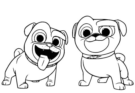 Bingo Y Rolly Pug Coloring Pages Puppy Dog Pals Coloring Pages