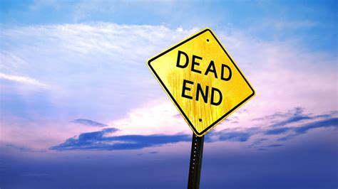 Yellow Dead End Signage Sky Road Sign Hd Wallpaper Wallpaper Flare